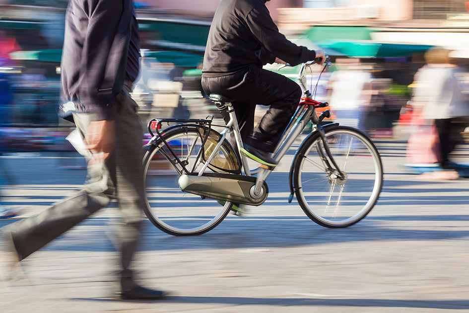 Pendeln zu Fuß oder mit Fahrrad